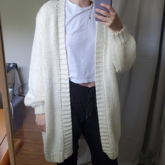 Honey Punch Cream Knit Cardigan - Picture 1 of 13